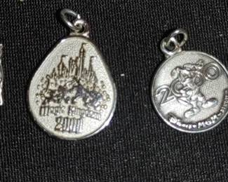 Magic Kingdom Walt Disney sterling silver charms