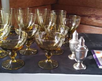 Beautiful yellow Tiffin glasses