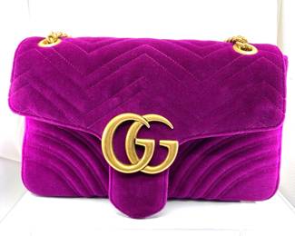 This Gucci GG Marmont Flap velvet crossbody bag is on sale for $2500. Please call or text 703-895-9344 to buy or for questions.