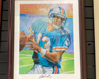 This signed and framed football sports memorabilia is on sale. Please call or text 703-895-9344 to buy or for questions.