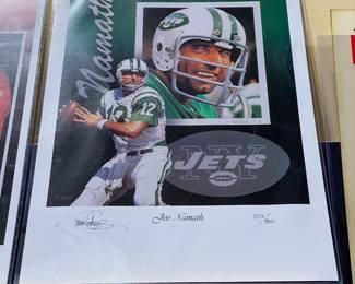 This signed and numbered 523 of 900 football memorabilia featuring Joe Namath playing for the New York Jets is on sale. Please call or text 703-895-9344 to buy or for questions.
