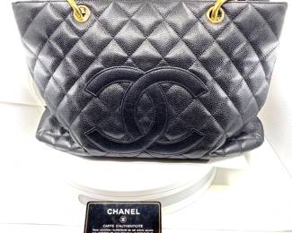 This Chanel Black Caviar Grand Shopping Tote is on sale for $2500. Please call or text 703-895-9344 to buy or for questions.