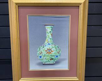 This framed art of a vase is on sale. Please call or text 703-895-9344 to buy or for questions.