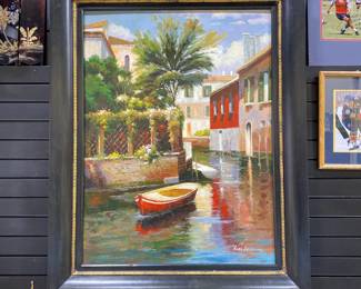 This signed art featuring a landscape is on sale. Please call or text 703-895-9344 to buy or for questions.