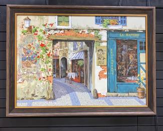 This signed art featuring a landscape is on sale. Please call or text 703-895-9344 to buy or for questions.