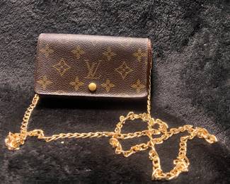 Louis Vuitton wallet on chain, vintage sold as is 