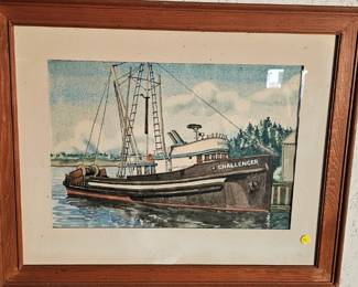 FRAMED BOAT PICTURE