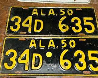 VINTAGE ALABAMA LICENSE PLATES