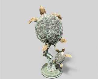 San Pacific International Mother And Baby Sea Turtle Sculpture