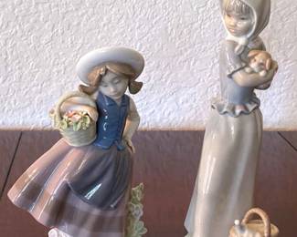 Lladro And NAO Girl Figurines