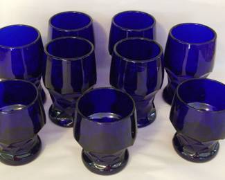 Vintage Cobalt Georgian Honeycomb