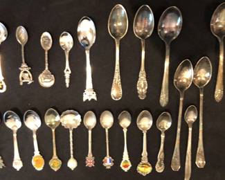 Assorted Collector Spoons Silverplate