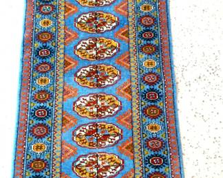 Persian Runner Brilliant blue Medallion Design