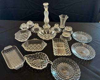 17 Pc Bubble CandlesticksPlatesServing Bowls