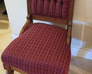 Antique Victorian Chair On Casters