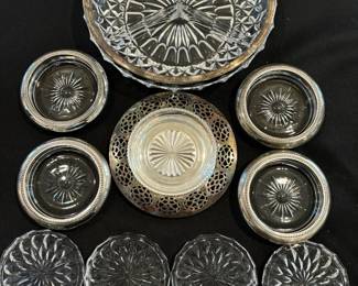 Silver Rimmed Serving BowlAshtrays