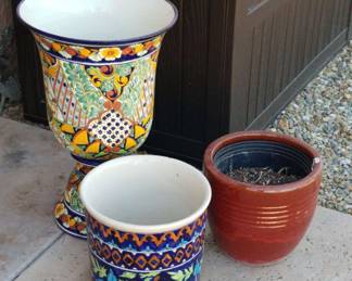 Pretty Talavera Style Pots