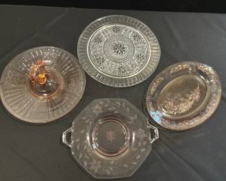 Fostoria Peach Blush Serving Pieces