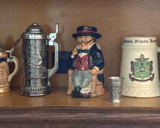 Vintage Beer Stein Collection Pewter Shot Glass