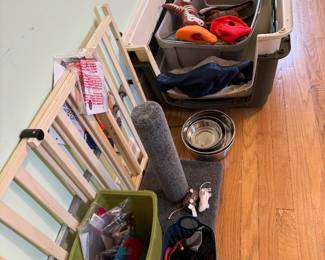 Pet crates and supplies