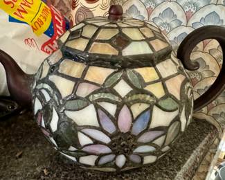 Stained glass teapot