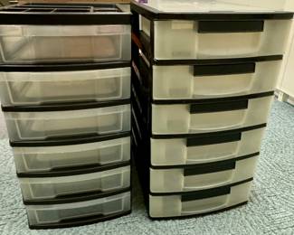 Plastic storage organizers