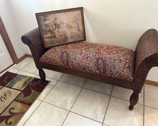 Entry Bench, Framed Tapestry