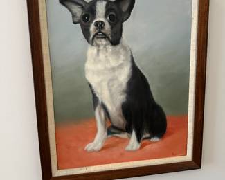 Vintage art of Boston Terrier 