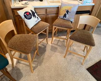 A Sibau MCM Italian Bar Stools, Goose Down Pillows 