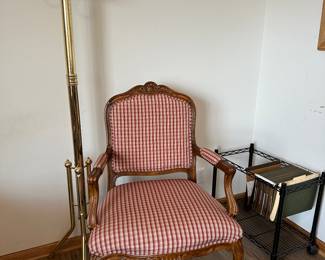 Brass Coat Rack, Ethan Allen Chair