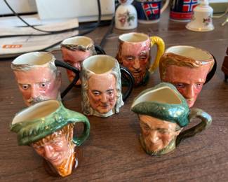 Vintage Toby Character Tea Cups