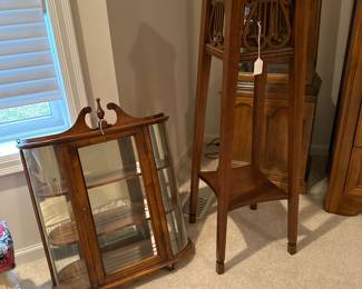 Antique Plant Stand, Vintage wall hanging curio