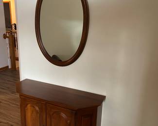 Hall Cabinet and Wall Mirror