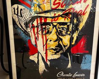 RARE signed Charlie Louvin "Satin is Real" poster.    This is No. 82 / 92 limited edition posters and one of only a few signed by Charlie Louvin.  Limited edition pre-release “Still Rattlin’ the Devil’s Cage” DVD 