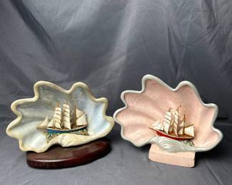Opalescent Shell Scenes Of Ships