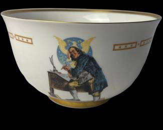 Franklin Mint Norman Rockwell Benjamn Franklin Bowl