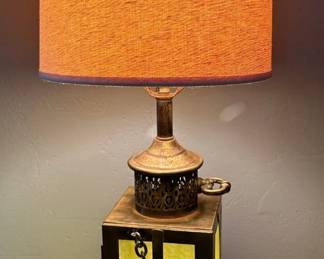 Vintage Midcentury Table Lamp With Dual Lighting