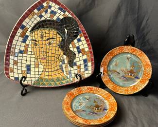 Rare Noritake Morimura Small Orange Willow Plates Holland Mold Dish