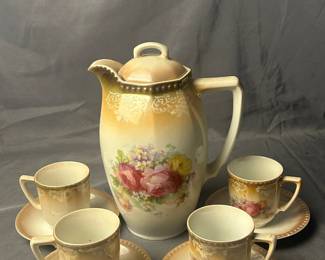 Made In Germany Porcelain Floral Tea Set