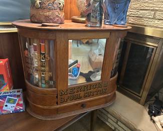 Antique Merricks Sewing Spool Cabinet MINT CONDITION