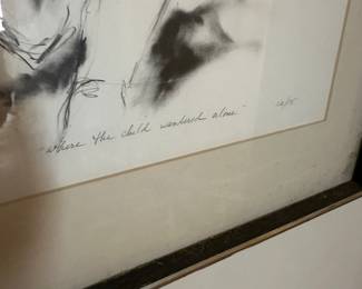 Where The Child Wandered Alone By Hyacinthe Kuller Baron, Signed and Numbered Lithograph