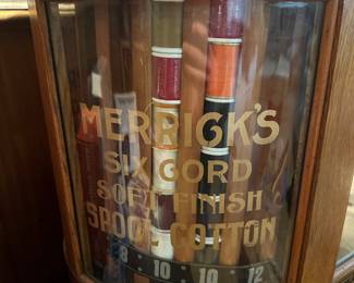 Antique Merricks Sewing Spool Cabinet MINT CONDITION