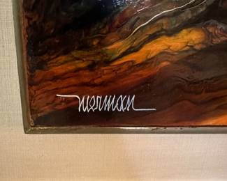 Volcanic Fury By Leanardo Neirman, Acrylic On Masonite Circa 1970