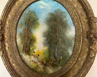 "Pastoral Scene" By Stefanos Sideris Oil On Masonite