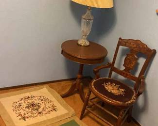 German Crystal Lamp table chair