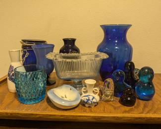 blue glass collection