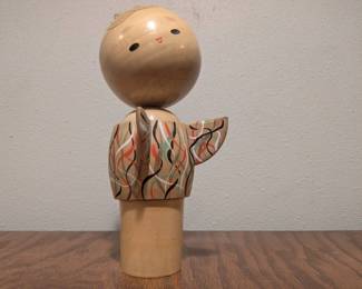 signed kokeshi doll