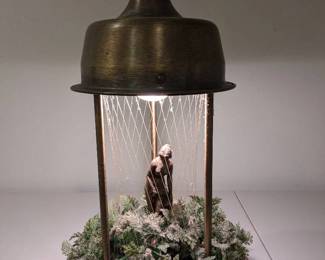 hanging goddess oil lamp