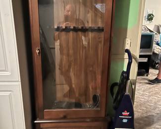 Gun cabinet and bissell carpet cleaner 