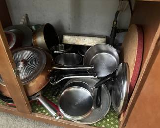 Lots of pots and pans to choose from...